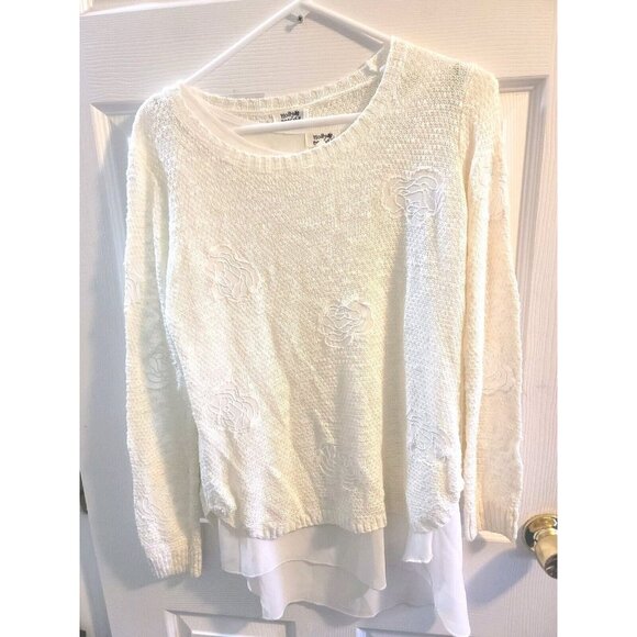 Molly Bracken Sweaters - molly bracken 2 Layer Sweater Blouse. Small/medium Flowers!